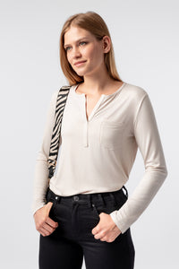 T-shirt Basic z długim rękawem Parker
